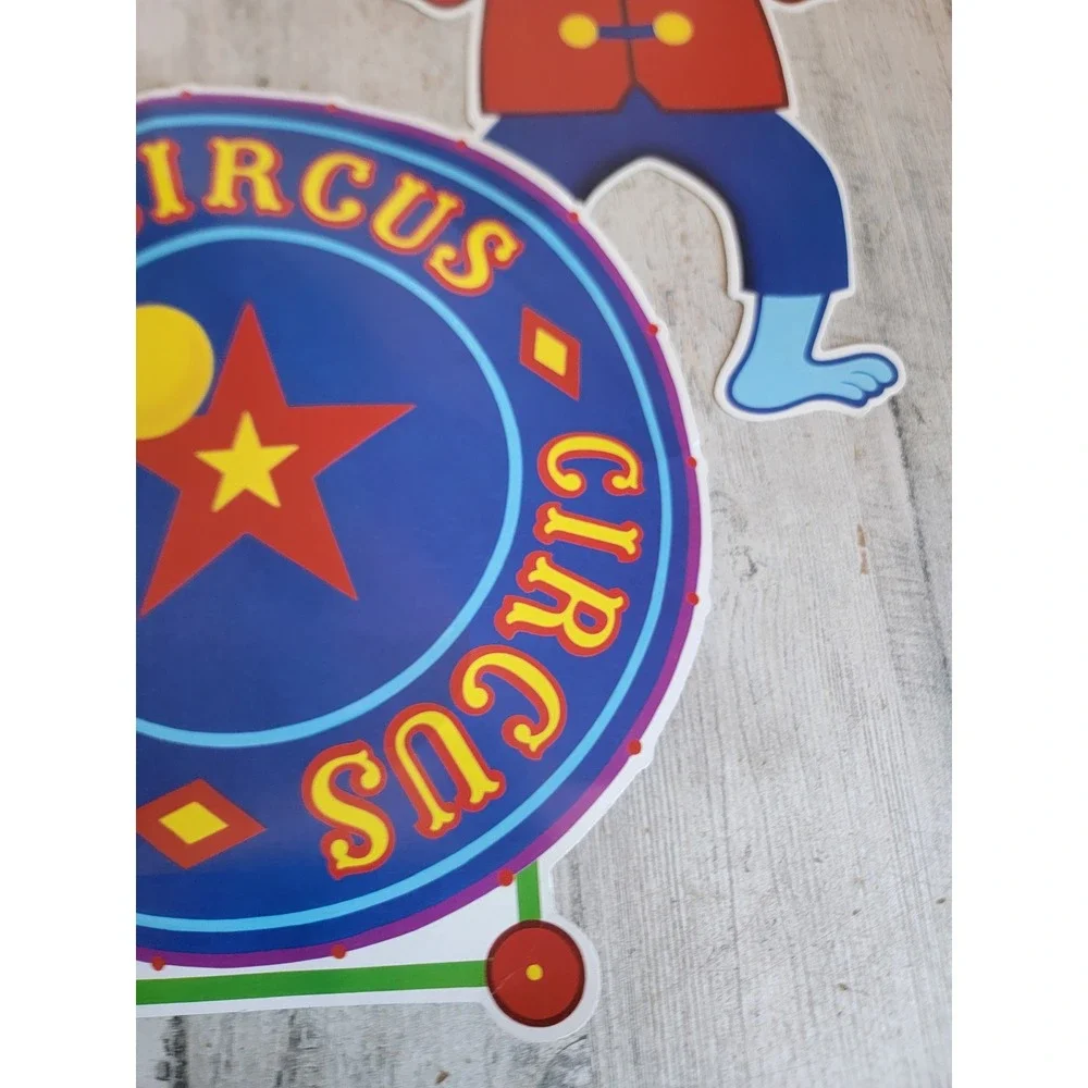 Vintage Bristle circus paper large hanging seal monkey lion elephant set